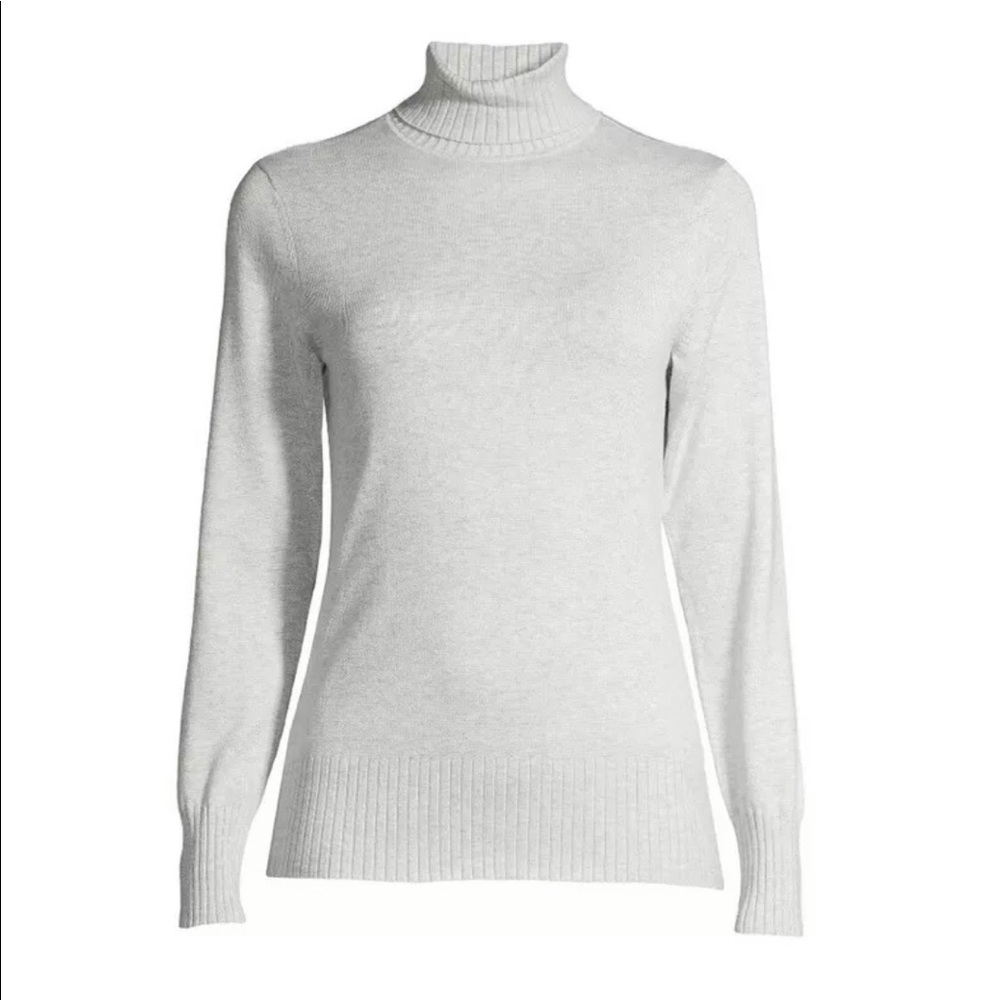 TIME and TRU Womens Turtleneck Sweater Size XXL 20 Silver Gray New